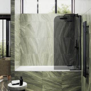 Шторка на ванну MaybahGlass MGV-659-6 69см чёрный